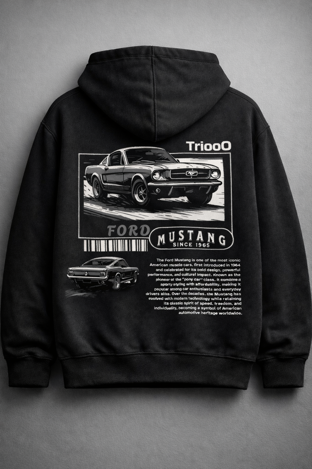 Triooo Limited Edition Mustang Graphic Hoodie  FLAT 35% OFF